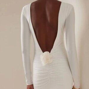 Maygel Coronel Heliconia White long sleeve dress